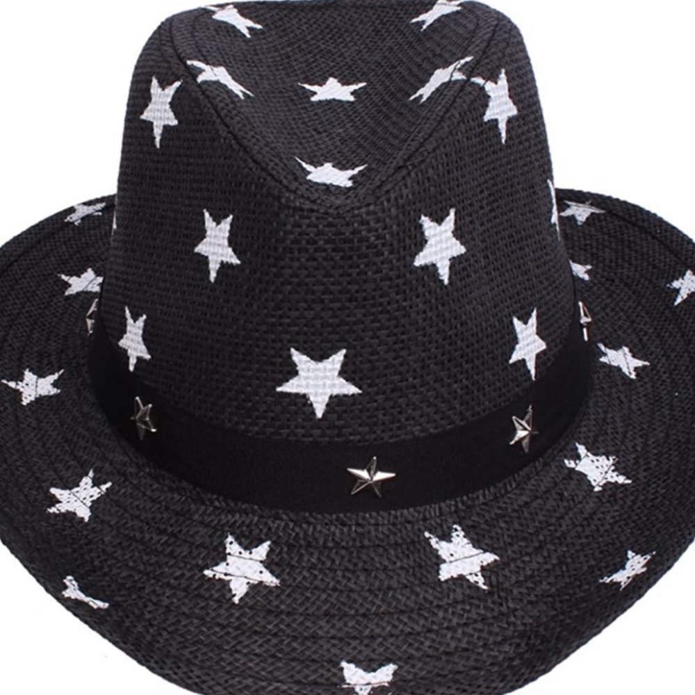 Star Print Embellished Fedora - Picture 11 of 13